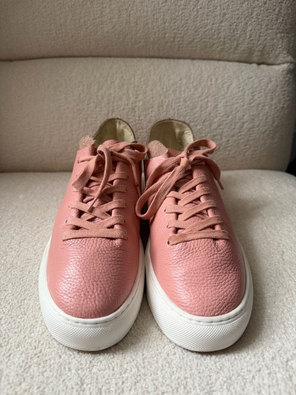 Sam Edelman Blush Pink Leather Sneakers